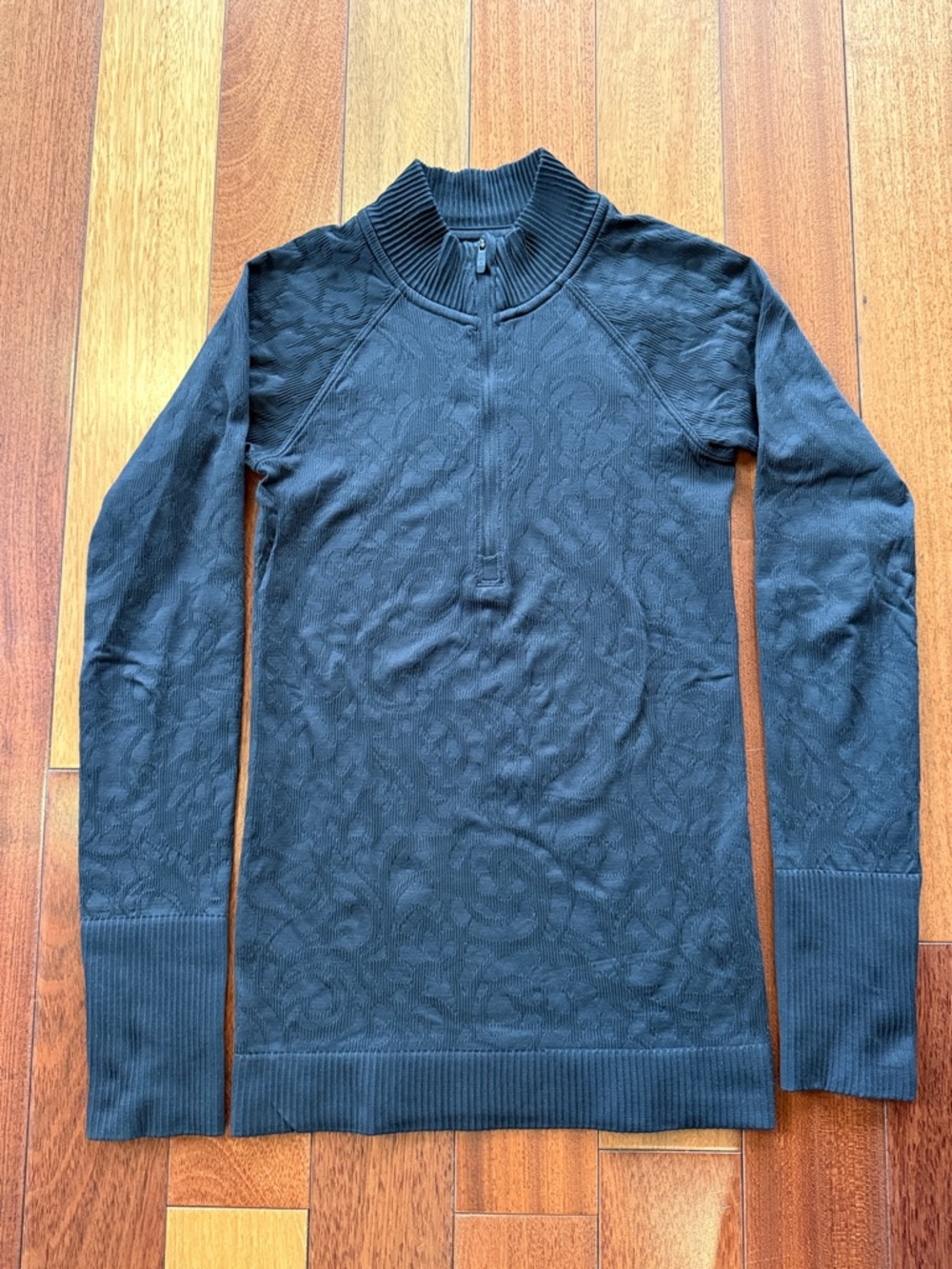 PERFECT CONDITION! 
EXCELLENT FIND! Lululemon Black Long Sleeve Half-Zip Top